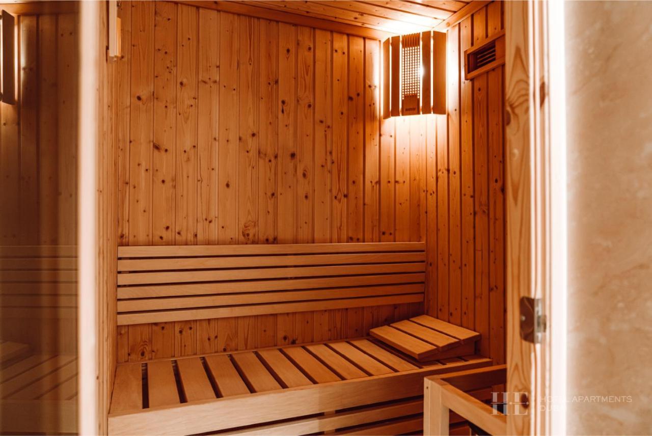 He Hotel Apartments Dubái Exterior foto A Finnish sauna