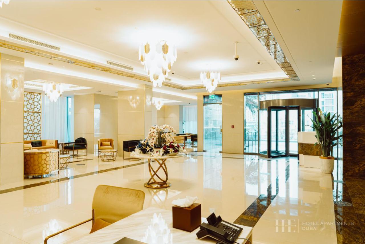 He Hotel Apartments Dubái Exterior foto Lobby